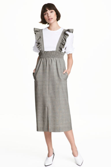 Pinafore dress with frills